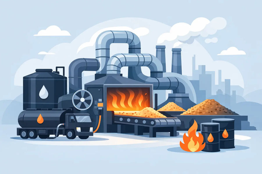 Óleo combustível para secagem industrial